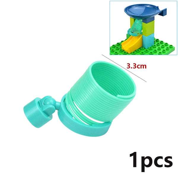 Planet Gates Big Size Building Block Marble Race Run Slide Track Maze Ball Funnel Dinosaur Animal Large Particle Brick Compatible Duploes Toy