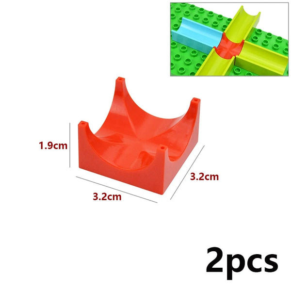 Planet Gates Big Size Building Block Marble Race Run Slide Track Maze Ball Funnel Dinosaur Animal Large Particle Brick Compatible Duploes Toy