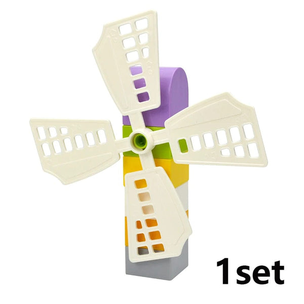 Planet Gates Big Size Building Block Marble Race Run Slide Track Maze Ball Funnel Dinosaur Animal Large Particle Brick Compatible Duploes Toy