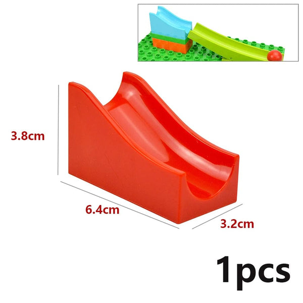 Planet Gates Big Size Building Block Marble Race Run Slide Track Maze Ball Funnel Dinosaur Animal Large Particle Brick Compatible Duploes Toy