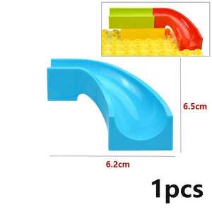 Planet Gates Big Size Building Block Marble Race Run Slide Track Maze Ball Funnel Dinosaur Animal Large Particle Brick Compatible Duploes Toy