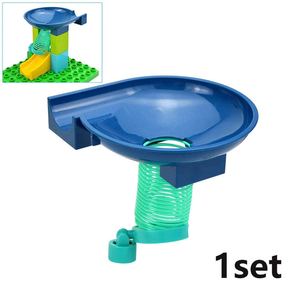 Planet Gates Big Size Building Block Marble Race Run Slide Track Maze Ball Funnel Dinosaur Animal Large Particle Brick Compatible Duploes Toy