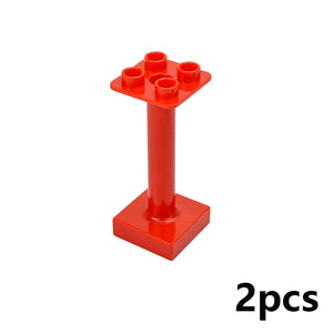 Planet Gates Big Size Building Block Marble Race Run Slide Track Maze Ball Funnel Dinosaur Animal Large Particle Brick Compatible Duploes Toy