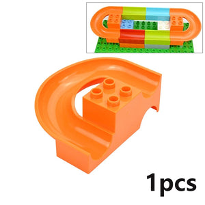 Planet Gates Big Size Building Block Marble Race Run Slide Track Maze Ball Funnel Dinosaur Animal Large Particle Brick Compatible Duploes Toy
