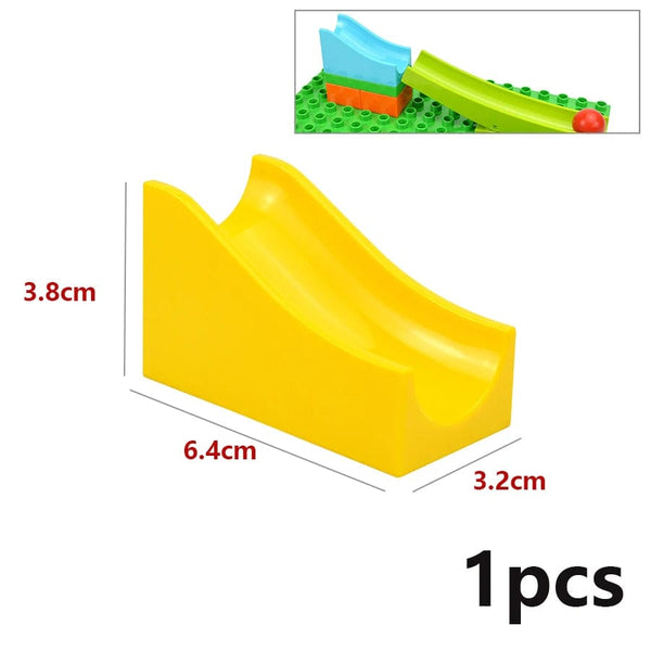 Planet Gates Big Size Building Block Marble Race Run Slide Track Maze Ball Funnel Dinosaur Animal Large Particle Brick Compatible Duploes Toy