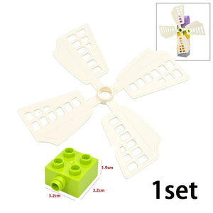 Planet Gates Big Size Building Block Marble Race Run Slide Track Maze Ball Funnel Dinosaur Animal Large Particle Brick Compatible Duploes Toy