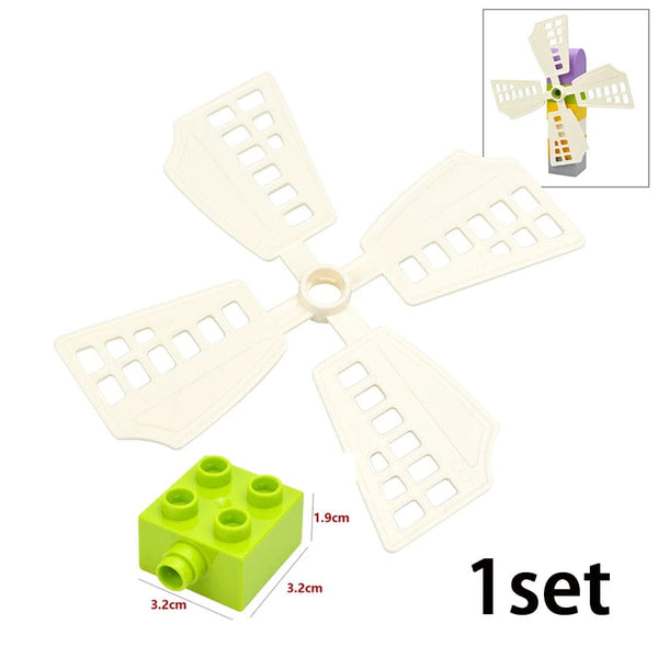 Planet Gates Big Size Building Block Marble Race Run Slide Track Maze Ball Funnel Dinosaur Animal Large Particle Brick Compatible Duploes Toy