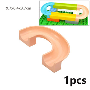 Planet Gates Big Size Building Block Marble Race Run Slide Track Maze Ball Funnel Dinosaur Animal Large Particle Brick Compatible Duploes Toy