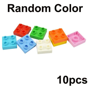 Planet Gates Big Size Building Block Marble Race Run Slide Track Maze Ball Funnel Dinosaur Animal Large Particle Brick Compatible Duploes Toy