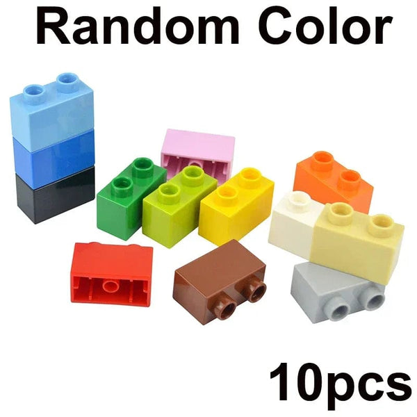 Planet Gates Big Size Building Block Marble Race Run Slide Track Maze Ball Funnel Dinosaur Animal Large Particle Brick Compatible Duploes Toy