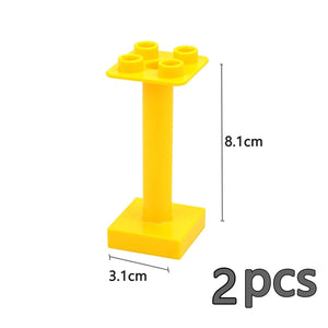 Planet Gates Big Size Building Block Marble Race Run Slide Track Maze Ball Funnel Dinosaur Animal Large Particle Brick Compatible Duploes Toy