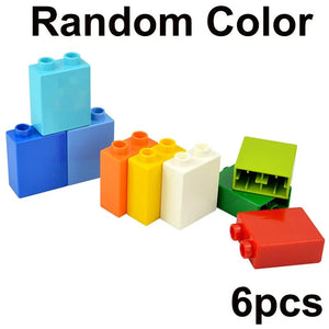 Planet Gates Big Size Building Block Marble Race Run Slide Track Maze Ball Funnel Dinosaur Animal Large Particle Brick Compatible Duploes Toy