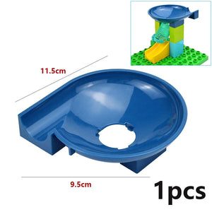 Planet Gates Big Size Building Block Marble Race Run Slide Track Maze Ball Funnel Dinosaur Animal Large Particle Brick Compatible Duploes Toy