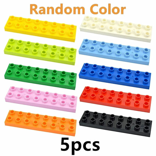 Planet Gates Big Size Building Block Marble Race Run Slide Track Maze Ball Funnel Dinosaur Animal Large Particle Brick Compatible Duploes Toy