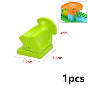 Planet Gates Big Size Building Block Marble Race Run Slide Track Maze Ball Funnel Dinosaur Animal Large Particle Brick Compatible Duploes Toy