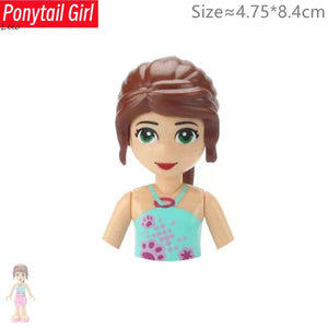 Planet Gates Big Size Character Figures Building Block Doll Family Farmer Worker Doctor Policemen Large Brick Compatible Build House Kid Toys