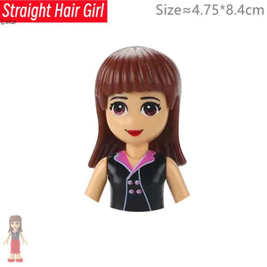 Planet Gates Big Size Character Figures Building Block Doll Family Farmer Worker Doctor Policemen Large Brick Compatible Build House Kid Toys