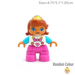 Planet Gates Big Size Character Figures Building Block Doll Family Farmer Worker Doctor Policemen Large Brick Compatible Build House Kid Toys