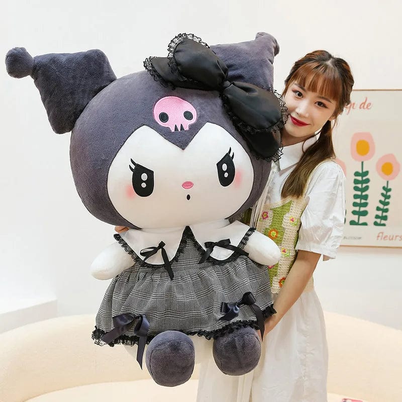 Planet Gates Big Size Kuromi Melody Cinnamoroll Plush Toys Pillow Anime Stuffed Doll Anime Sofa Cushion Girl's Room Decoration Xmas Gift