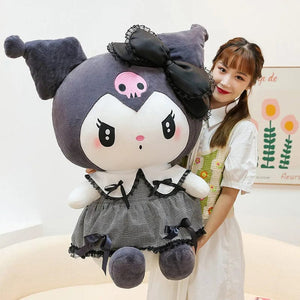 Planet Gates Big Size Kuromi Melody Cinnamoroll Plush Toys Pillow Anime Stuffed Doll Anime Sofa Cushion Girl's Room Decoration Xmas Gift