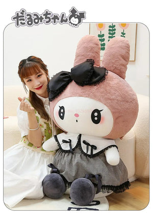 Planet Gates Big Size Kuromi Melody Cinnamoroll Plush Toys Pillow Anime Stuffed Doll Anime Sofa Cushion Girl's Room Decoration Xmas Gift