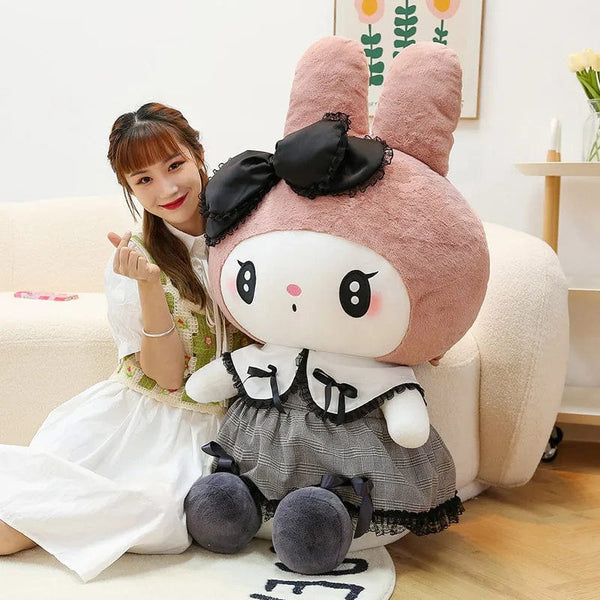 Planet Gates Big Size Kuromi Melody Cinnamoroll Plush Toys Pillow Anime Stuffed Doll Anime Sofa Cushion Girl's Room Decoration Xmas Gift