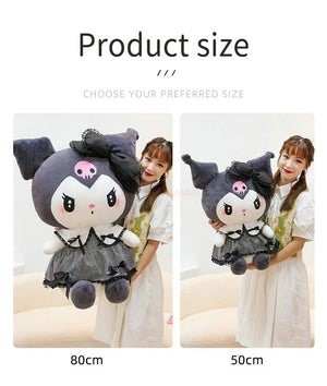 Planet Gates Big Size Kuromi Melody Cinnamoroll Plush Toys Pillow Anime Stuffed Doll Anime Sofa Cushion Girl's Room Decoration Xmas Gift