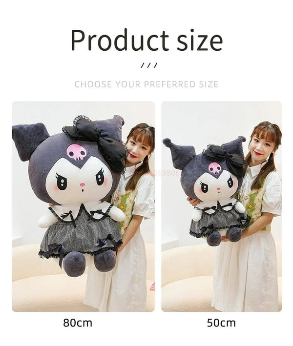 Planet Gates Big Size Kuromi Melody Cinnamoroll Plush Toys Pillow Anime Stuffed Doll Anime Sofa Cushion Girl's Room Decoration Xmas Gift
