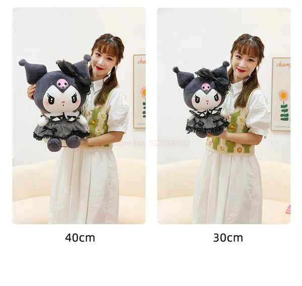 Planet Gates Big Size Kuromi Melody Cinnamoroll Plush Toys Pillow Anime Stuffed Doll Anime Sofa Cushion Girl's Room Decoration Xmas Gift