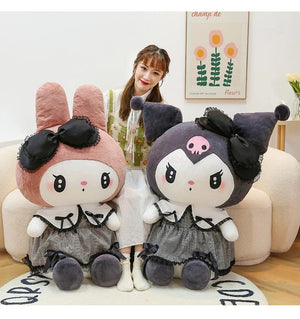 Planet Gates Big Size Kuromi Melody Cinnamoroll Plush Toys Pillow Anime Stuffed Doll Anime Sofa Cushion Girl's Room Decoration Xmas Gift