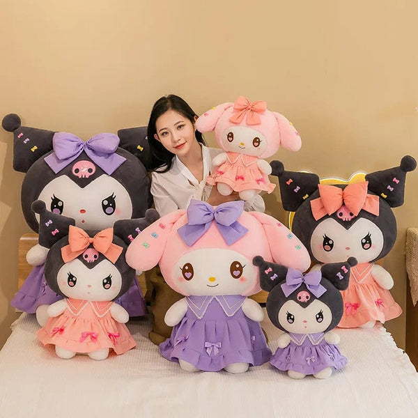 Planet Gates Big Size Plush Kuromi Melody Cinnamoroll Toys Pillow Anime Stuffed Dolls Anime Sofa Cushion Girl's Room Decoration Xmas Gift