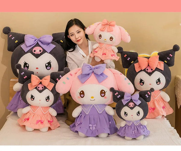 Planet Gates Big Size Plush Kuromi Melody Cinnamoroll Toys Pillow Anime Stuffed Dolls Anime Sofa Cushion Girl's Room Decoration Xmas Gift