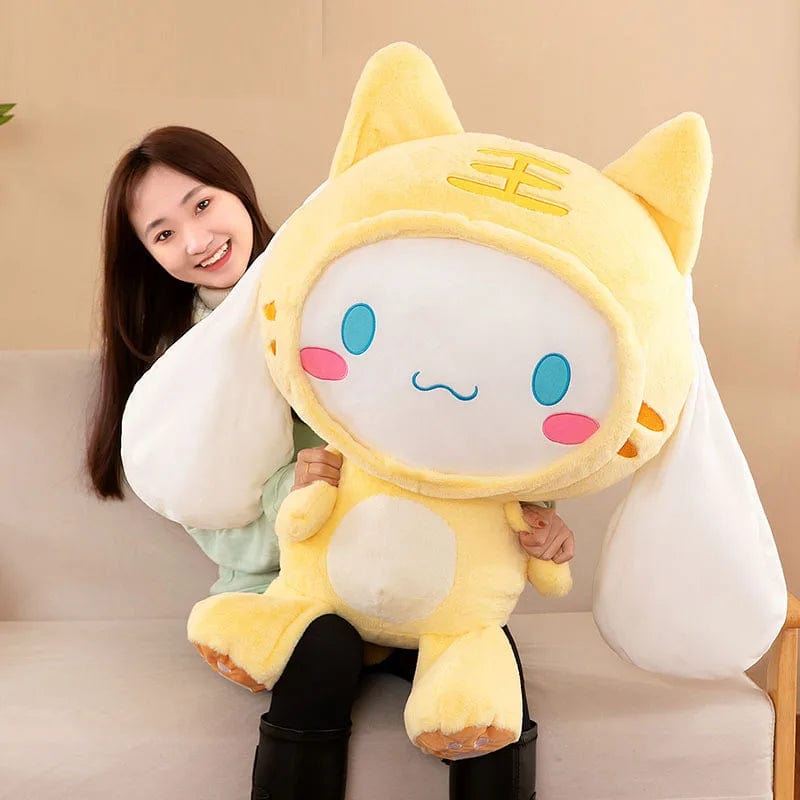 Planet Gates Big Size Sanrio Kawaii Cinnamoroll Dog Plush Toys Pillow Stuffed Animal Comfort Soft Dolls Kids Birthday Gift Cartoon Anime Toy