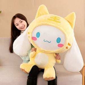 Planet Gates Big Size Sanrio Kawaii Cinnamoroll Dog Plush Toys Pillow Stuffed Animal Comfort Soft Dolls Kids Birthday Gift Cartoon Anime Toy