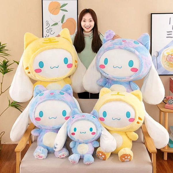 Planet Gates Big Size Sanrio Kawaii Cinnamoroll Dog Plush Toys Pillow Stuffed Animal Comfort Soft Dolls Kids Birthday Gift Cartoon Anime Toy