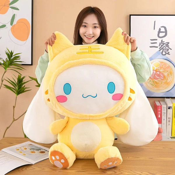 Planet Gates Big Size Sanrio Kawaii Cinnamoroll Dog Plush Toys Pillow Stuffed Animal Comfort Soft Dolls Kids Birthday Gift Cartoon Anime Toy
