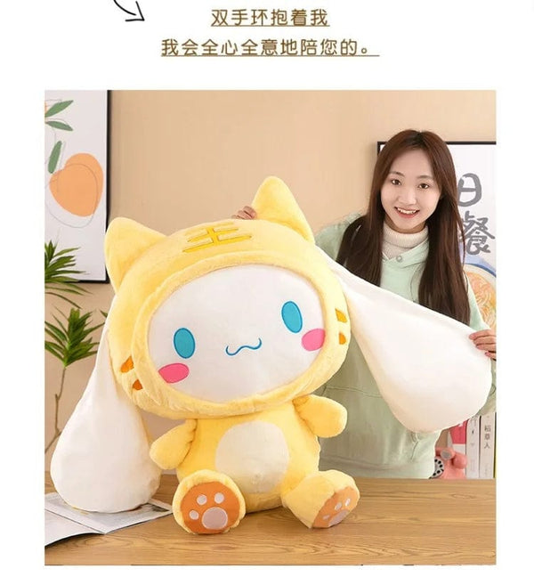 Planet Gates Big Size Sanrio Kawaii Cinnamoroll Dog Plush Toys Pillow Stuffed Animal Comfort Soft Dolls Kids Birthday Gift Cartoon Anime Toy