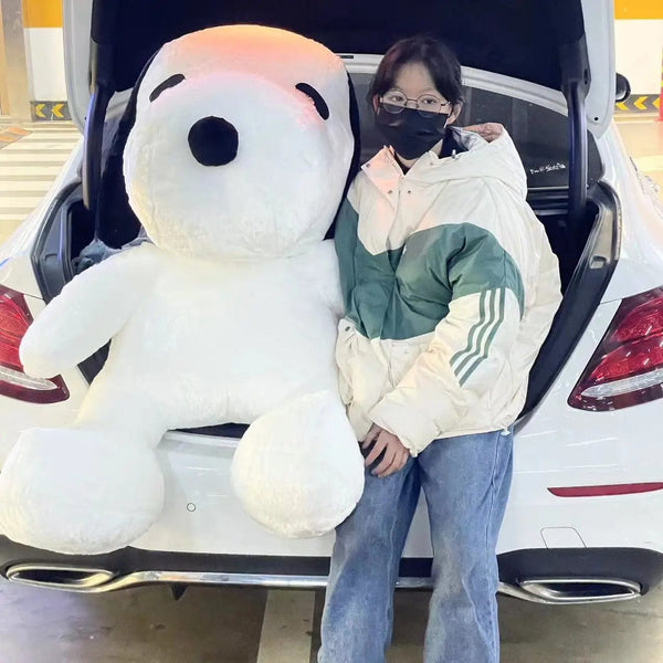 Planet Gates Big Size Snoopy Plush Toy Kawaii White Dog Soft Pillow Stuffed Doll Cartoon Animal Birthday Gifts for Girlfriends Kids