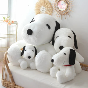 Planet Gates Big Size Snoopy Plush Toy Kawaii White Dog Soft Pillow Stuffed Doll Cartoon Animal Birthday Gifts for Girlfriends Kids