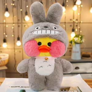 Planet Gates Big smile Totoro / 30CM 30cm Kawaii LaLafanfan Transformed Panda Yellow Duck Plush Stuffed Soothing Toys Soft Animal Dolls For Girl Kids Birthday Gifts
