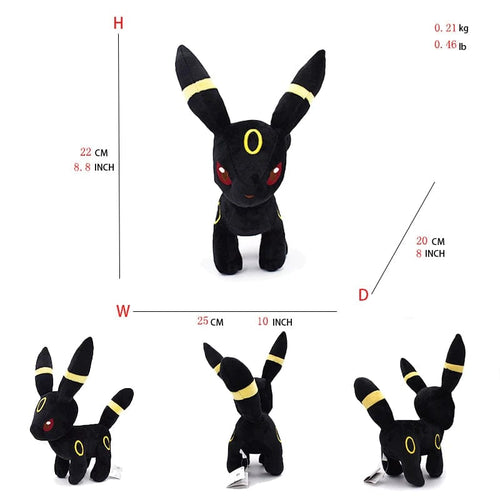 Planet Gates big stand Umbreon Big Umbreon Pokemon Plush Toy Sitting Eevee Leafeon Vaporeon Eevee Flareon Glaceon Espeon Jolteon Eevolutions Game Doll