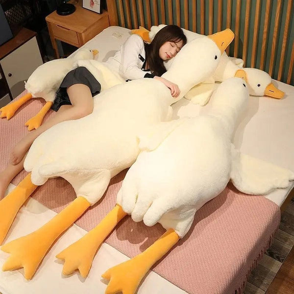Planet Gates Big White Goose Hug Sleeping Pillow Plush Toy Duck Big Goose Doll Bed Pillow