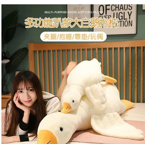 Planet Gates Big White Goose Hug Sleeping Pillow Plush Toy Duck Big Goose Doll Bed Pillow