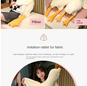 Planet Gates Big White Goose Hug Sleeping Pillow Plush Toy Duck Big Goose Doll Bed Pillow