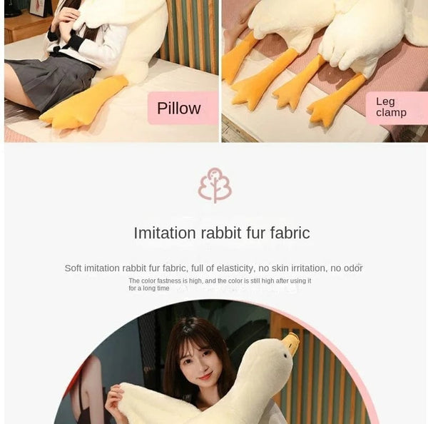Planet Gates Big White Goose Hug Sleeping Pillow Plush Toy Duck Big Goose Doll Bed Pillow