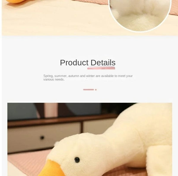 Planet Gates Big White Goose Hug Sleeping Pillow Plush Toy Duck Big Goose Doll Bed Pillow