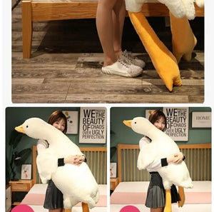 Planet Gates Big White Goose Hug Sleeping Pillow Plush Toy Duck Big Goose Doll Bed Pillow