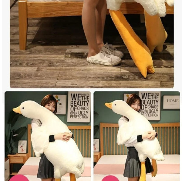 Planet Gates Big White Goose Hug Sleeping Pillow Plush Toy Duck Big Goose Doll Bed Pillow