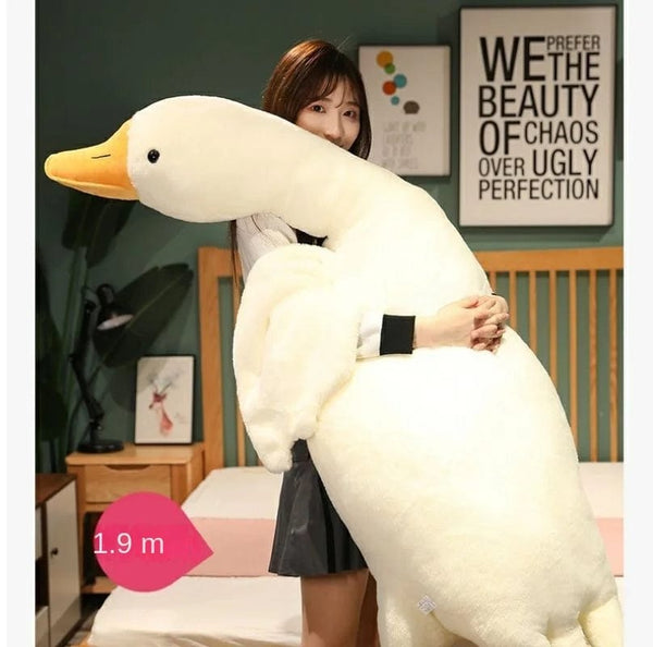 Planet Gates Big White Goose Hug Sleeping Pillow Plush Toy Duck Big Goose Doll Bed Pillow