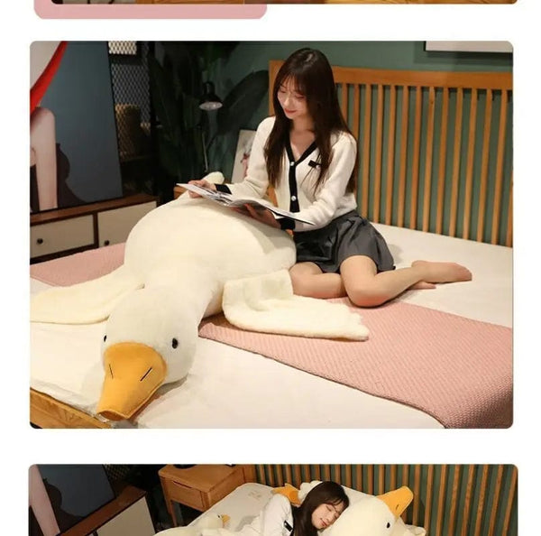 Planet Gates Big White Goose Hug Sleeping Pillow Plush Toy Duck Big Goose Doll Bed Pillow